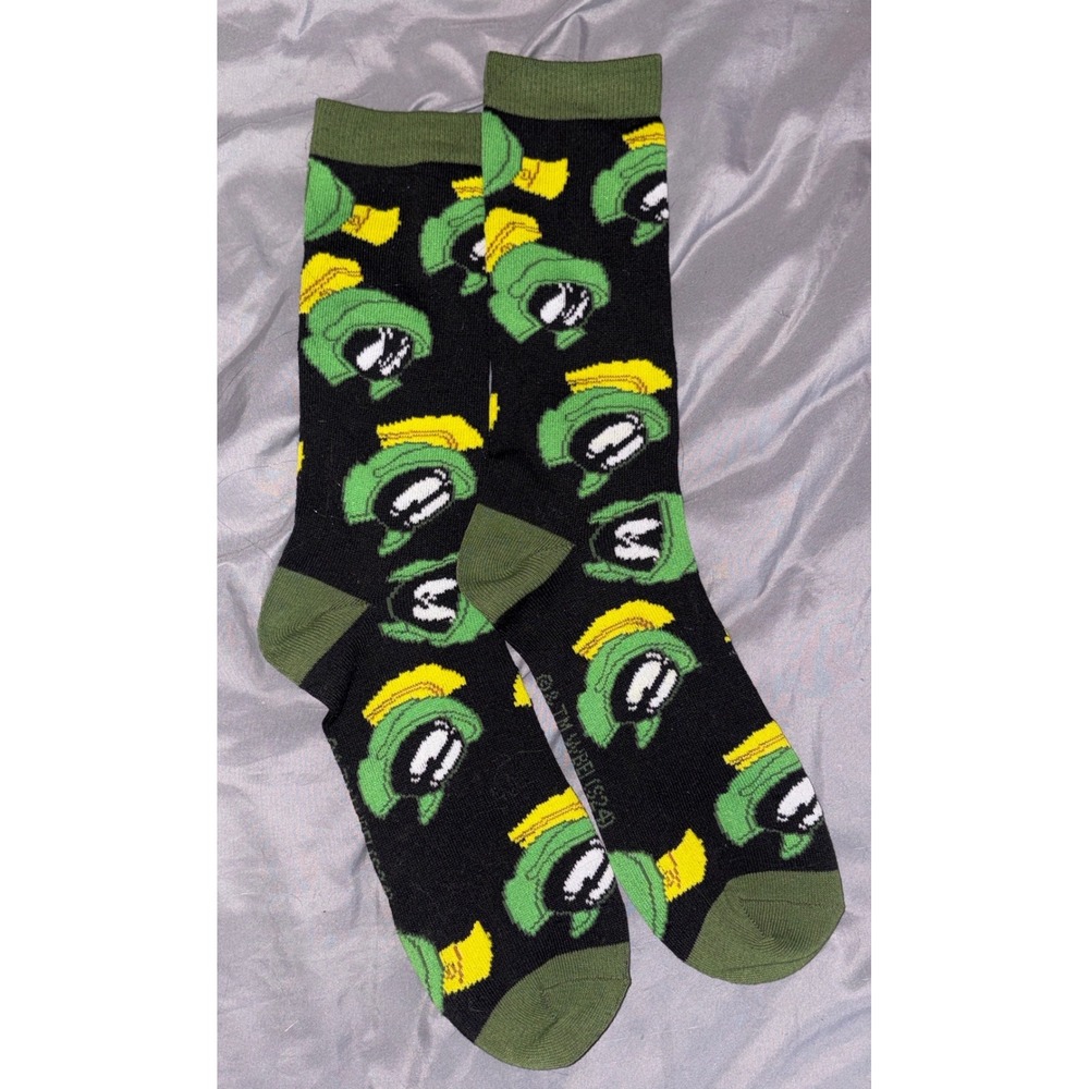 Warner Bros. Marvin the Martian Adult Unisex Crew‎ Socks, One Size